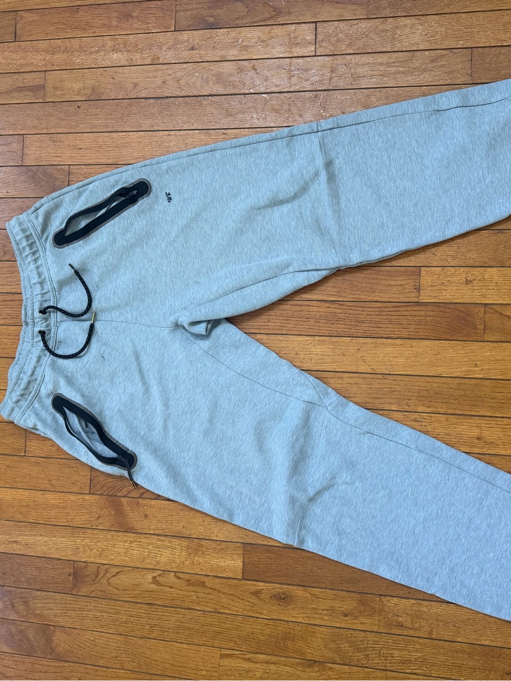 Nike Light Gray Men's Jogger Sweatpants with Black Trim